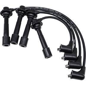 HiSport Spark Plug Wire Set - Compatible with Mazda Miata MX-5 1.6L 1.8L Engines 90-00 10.2mm etc Improved Strength Heat Resistance - Replace B61P18140A B61P18140B B61P18140C BPE818140A