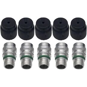 M12x1.5 Male High Side Air Conditioning Service Valve Includes Caps 5 PCS