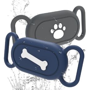 2-Pack SmartTag2 Dog Collar Holder, Protective Flexible Silicone Smarttag2 Case Holder for Dog Cat, Ultra Light SmartTag2 Cover for Pets Track Compatible with Samsung Galaxy SmartTag2