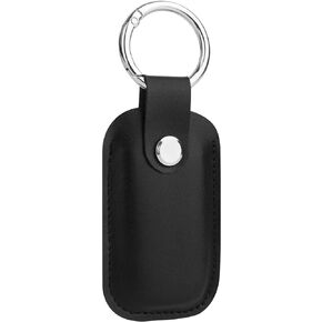 Compatible with Tile Pro 2022 Case, Microfiber Leather Holder Case Protective Cover with Key Ring for Tile Pro 2022 Tracker, 1 Pack (Black)