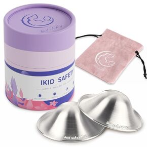 The Original Silver Nursing Cups, Nipple Shields for Breastfeeding Newborn, Protect and Soothe Cracked Nipples, Pure 925 Silver Nipple Covers Guards for Sore Nipple Relief Breastfeeding - XL