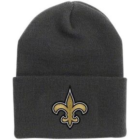 Reebok New Orleans Saints Black Cuff Unisex Adults Beanie Hat - NFL Cuffed Winter Knit Toque Cap