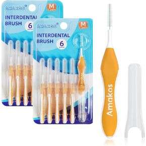 12 Pcs Interdental Brush, Soft Dental Braces Brush for Teeth Cleaning (1.2mm)