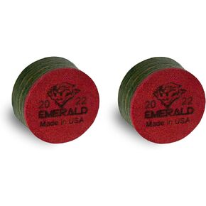 Tiger Emerald Laminated Billiard CUE Tips 2 (Two) pcs - 13 or 14 mm