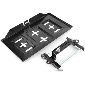 Battery Tray Clamp, Universal Metal Storage Battery Holder Tray Mount Hold Down Clamp Bracket Kit Car Accessory (23cm)