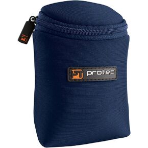 Protec Trumpet/Small Brass Multiple (3-Piece) Neoprene Mouthpiece Pouch with Zipper Closure-Blue (Model N219BX)