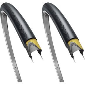Fincci Pair 700x28c Tire 28-622 Foldable 60TPI with 1mm Antipuncture Protection for Cycling Race Road Racing Touring Bicycle Bike - 700 x 28c Road Bike Tires Pack of 2