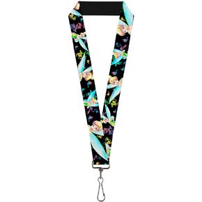 Buckle Down Lanyard-1.0-Glowing Tinker Bell Poses/Butterflies & Flow