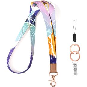 Rimilak Neck Lanyard Key Chain, Long Lanyard Strap Keychain Holder for Women Men Car Keys ID Badges Card Wallet Phone Camera