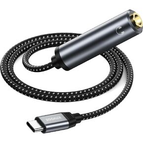 ZOOAUX USB نوع C إلى 1/4 محول سماعة رأس USB C إلى 6.35 ملم أنثى Aux محول صوت ستيريو جاك محول لمكبرات الصوت، الخلاط، المسرح المنزلي، الهواتف الذكية، الكمبيوتر المحمول، سماعات 6.35 ملم - 1 قدم in Kuwait