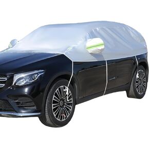 SUV Half Car Cover,Car Cover Sun Protection,Car Cover Waterproof All Weather,Waterproof Car Tarp,Outdoor Car Cover Protection,Car Coverage for Auto,Universal Large Car Cover,Car Snow Cover
