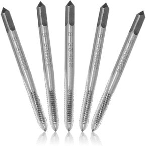 Machine Tap 8-32 -2B UNC Thread Pitch 2B Class 3 Flutes High Speed Steel Tap Set(5pcs)