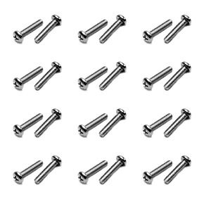 Yinpecly 30Pcs M4-0.7 x 40mm Knob Pull Machine Screws Metric Pan Head Phillips Drive Cross Head Screw 304 Stainless Steel Full Thread Fasteners Bolts Silver Gray Cabinet Door and Drawer Screws