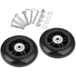Luggage Suitcase Wheels Replacement Kit 70x24mm/2.76"x0.94" w/ABEC 608zz Inline Outdoor Skate Replacement Wheels, One Set of (2) Wheels (OD:70 W:24 ID:6 Axles:35&40)