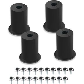 Wall Grommet for Starlink Cable Routing kit, 1-Inch Rubber Wall Bushing for Starlink Cable Grommet Wall Cable Pass Through for Wall Hole and Furniture Wire Hole Wall Grommets, 4 Pack