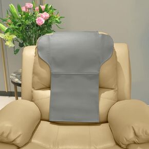 Non-Slip Headrest Cover for Recliner Chair and Sofa, Slipcover with Extra Wide Coverage, Furniture Protector, and Strong Adhesive Tapes Included - Fits Larger Chairs, Black