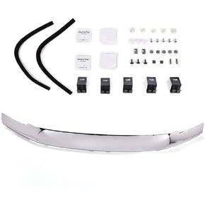 Silver Chrome Hood Protector Fits For 2017-2021 For Ford F250 F350 Super Duty Front Hood Protector