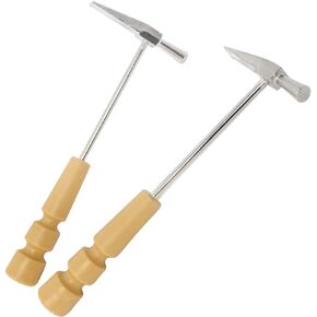Honbay 2PCS Metal Kalimba Tuning Hammers Thumb Piano Tuning Hammers with Plastic Handle Instrument Accessory for Percussion Instrument Tool Accessory (6.3")