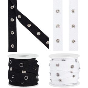 AHANDMAKER 5 Yards Snap Button Tape Trim Snap Tape for Sewing Sewing Snap Fastener Tape with Buttons for Clothing Sewing DIY Accessories