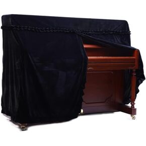 Upright Piano Cover - Portable Velvet Cloth Dustproof and Moisture Proof Cover for Standard Piano - Complete with Microfiber Cleaning Cloth in Saudi Arabia