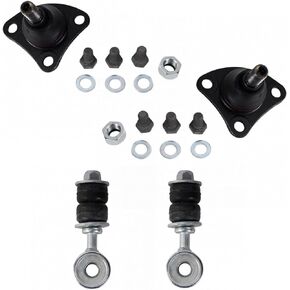 TRQ Front Ball Joint Sway Bar End Link Suspension Kit 4pc Set for 2014-2021 Ram Promaster 1500 2500 3500 Van