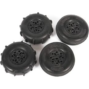 Axial ST28 Front Razor, Rear Paddle Tire and Wheel Set: Yeti Jr, AXI41000