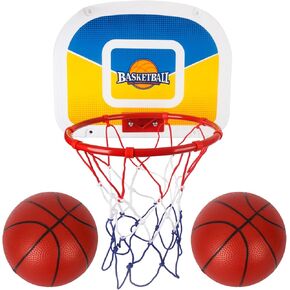 Trampoline Basketball Hoop, Teenager Basketball Hoop for Trampoline with Pump and 2 Mini Ball, Fit for Straight Pole in Kuwait
