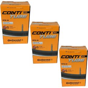 Continental Mountain Bike Inner Tubes with 42mm Presta Valve (Set of 3),Black,29" x 1.75-2.5