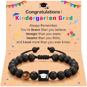 Tiger Eye Ajustable Bracelet Graduation Gifts for Him Men Teen Boys