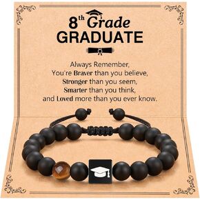 Tiger Eye Ajustable Bracelet Graduation Gifts for Him Men Teen Boys in Kuwait
