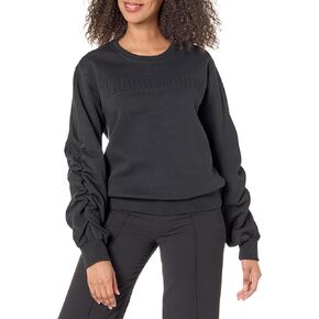 True Religion Women's Stacked Relaxed Logo Popover Sweatshirt