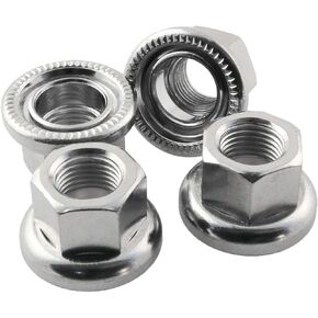 ZRM&E 4pcs M10 Bicycle Wheel Axle Nuts 10mm Rear Wheel Screw Nonslip Shaft DIY Refitting Accessories for Fixed Gear of Mountain Bike and Road Vehicle