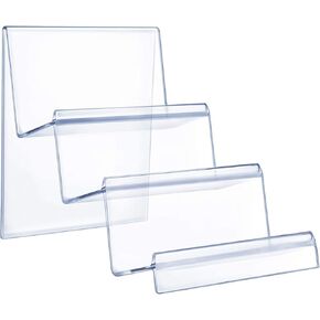 STOBAZA 3 Tier Acrylic Wallet Display Stand Holder Acrylic Jewelry Display Riser Shelf for Handbag Purse Display Retail Store Holder Shelf Cosmetic Display Racks, Transparent