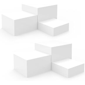 DILIBRA Set of 3 Clear Acrylic Cube Display Nesting Riser, Crystal Acrylic Risers for Display with Hollow Bottoms, Buffet Risers Display Stand for Catering Dessert Jewelry Figures Collectible Show