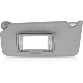 Driver Left Side Sun Visor with Light Compatible with Honda Accord 2008 2009 2010 2011 2012 2013 2014 2015 2016 2017 Replace# 83280TA5A51ZA Grey