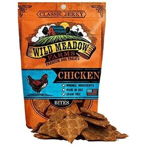 Wild Meadow Farms - Classic Beef Bites, Soft Jerky Treats for Dogs, Grain-Free & All-Natural, Ideal for Training, Portioning, and High-Value Rewards for All Breeds & Ages - 3.5 Ounce Pouch