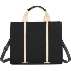 Barsine Tote Bag for Women Canvas Purses Organized Tote Handbag Satchel Shoulder Bags