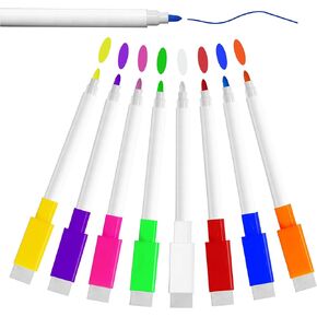 Magnetic Liquid Chalk Markers, Wet Erase Markers for Acrylic Calendar Board, Chalkboards, Signs, Windows, Blackboards, Glass, Mirrors, and Any Clear/Translucent/Dark Shiny Surfaces