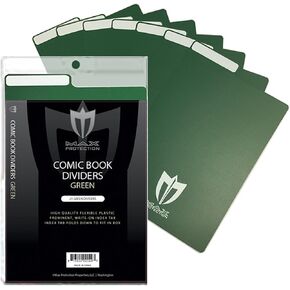 Colored Comic Book Dividers - 25ct Pack - Green