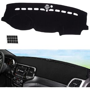 Dashboard Cover Dash Fit for 2011-2020 Jeep Grand Cherokee Flannel Nonslip Car Dash Board Mat Sunshade No-Glare and Slip Pad Carpet Sunshield Protector (Not Fits Cherokee/Grand Cherokee L)