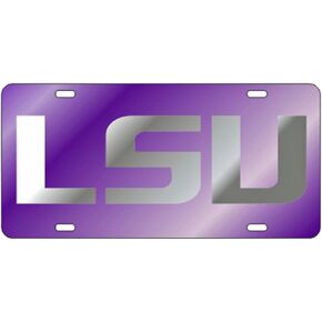 Craftique LSU Tigers Purple Laser Cut License Plate