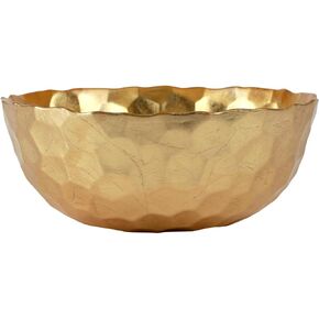 Vietri Rufolo Glass Gold Honeycomb Small Bowl, Decorative Dish, Fruit & Candy Bowl for Office/Home
