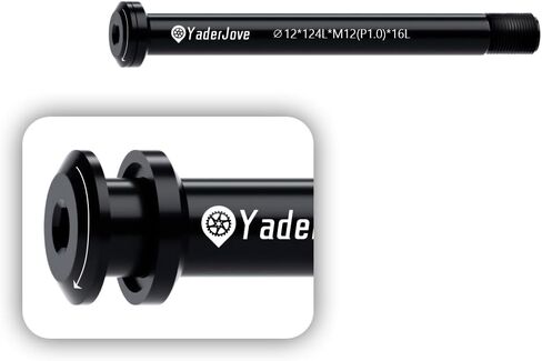 Thread Pitch 1.0mm Bicycle Hub Thru Axle Adapter Boost Forks Quick Release (12mm x 120/124/138/160/168/174/180/185mm) in Saudi Arabia