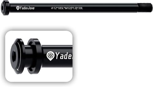 Thread Pitch 1.0mm Bicycle Hub Thru Axle Adapter Boost Forks Quick Release (12mm x 120/124/138/160/168/174/180/185mm) in Saudi Arabia