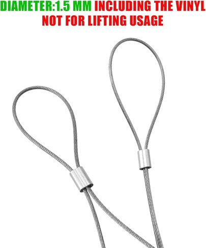 طقم حبل سلكي مطلي بالفينيل بطول 328 قدمًا، وقطر 1/16 بوصة، وكابل سلك من الفولاذ المقاوم للصدأ 304، حبلا 7 × 7 مع 50 قطعة من حلقة تجعيد الألومنيوم و10 قطع مشبك in Kuwait