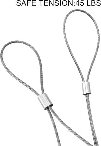 طقم حبل سلكي مطلي بالفينيل بطول 328 قدمًا، وقطر 1/16 بوصة، وكابل سلك من الفولاذ المقاوم للصدأ 304، حبلا 7 × 7 مع 50 قطعة من حلقة تجعيد الألومنيوم و10 قطع مشبك in Kuwait