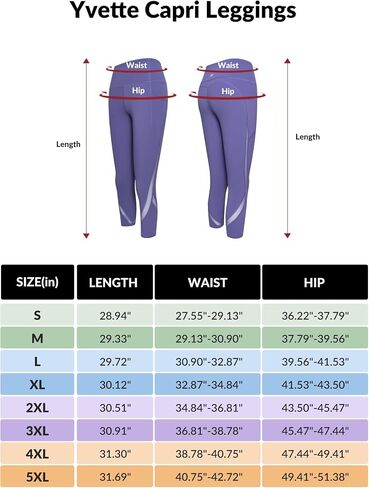 Yvette Capri Leggings with Pockets for Women Tummy Control High Waist Workout Running Leggings Butt Lifting in Saudi Arabia