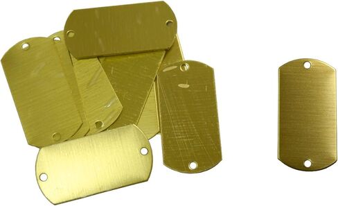 فراغات ختم RMP، علامة كلب مقاس 1 بوصة × 2 بوصة مع فتحتين، نحاس 0.032 بوصة (20 جيجا) - 20 عبوة in Kuwait