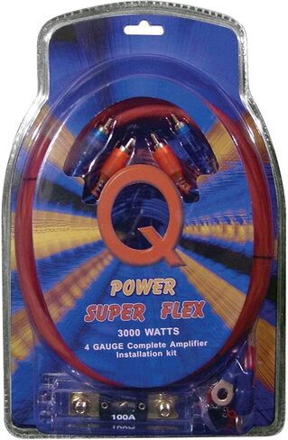 MTX TNP212DV حاوية مضخم صوت مزدوج التحميل 12 بوصة 2000 وات مع مضخم صوت مع QPower Super Flex 4 قياس 3000 وات طقم أسلاك مضخم صوت in Kuwait