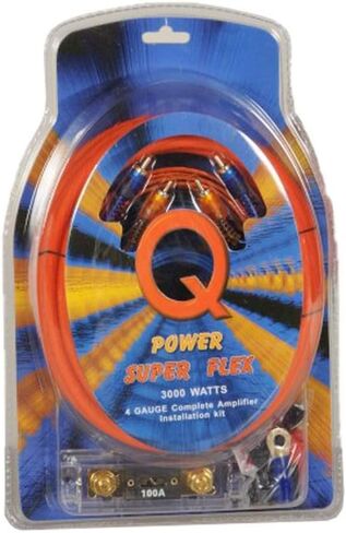 MTX TNP212DV حاوية مضخم صوت مزدوج التحميل 12 بوصة 2000 وات مع مضخم صوت مع QPower Super Flex 4 قياس 3000 وات طقم أسلاك مضخم صوت in Kuwait